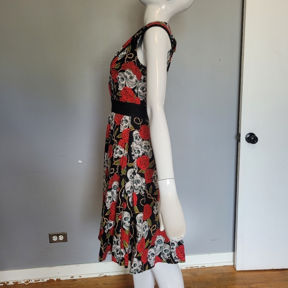 Banned Apparel Skull And Roses Dress, VGUC, Approximate Size S - Picture 4 of 7